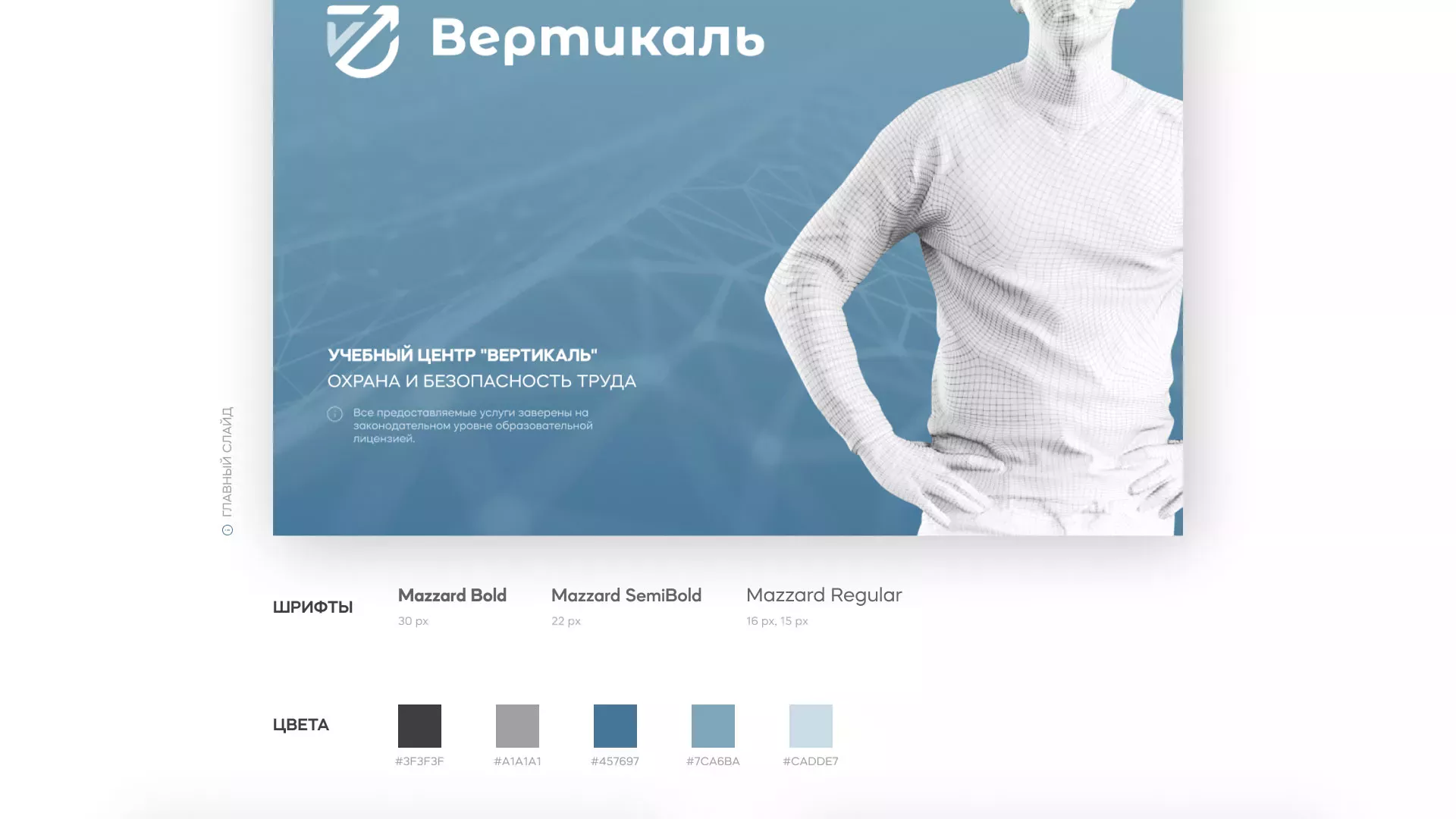 Разработка презентации для учебного центра «Вертикаль» в Кондрово